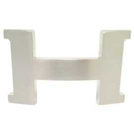 Hermès NEUER HERMES CONSTANCE XL 42MM GEBÜRSTETE STAHLGURT Silber