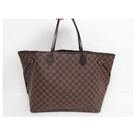 Louis Vuitton-SAC A MAIN LOUIS VUITTON NEVERFULL GM TOILE DAMIER EBENE N41357 HANDBAG-Marron