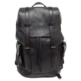 NEUF SAC A DOS MONTBLANC 1926 HERITAGE 116813 CUIR MARRON LEATHER BACKPACK Marron