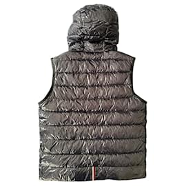 Moncler-Moncler Lappe hooded vest-Dark blue