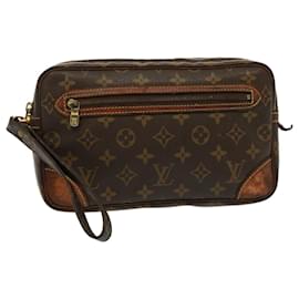Louis Vuitton-LOUIS VUITTON Monogram Marly Dragonne GM Clutch Bag M51825 LV Auth 79359-Monogram