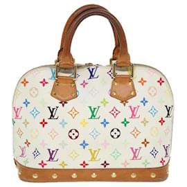 Louis Vuitton-LOUIS VUITTON Bolso de Mano Alma Monograma Multicolor Blanco M92647 LV Auth bs15366-Blanco