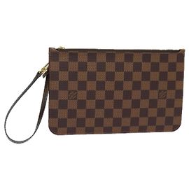 LOUIS VUITTON Damier Ebene Neverfull MM Pouch Accessory Pouch LV Auth 78125 Other