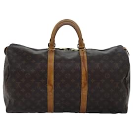 Louis Vuitton-LOUIS VUITTON Monogram Keepall 50 Bolsa Boston M41426 LV Auth 79602-Monograma