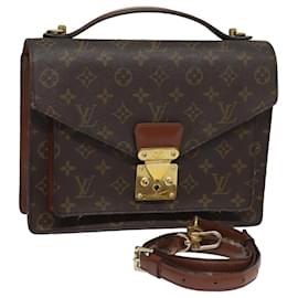 Louis Vuitton-LOUIS VUITTON Monogram Monceau 28 Hand Bag 2way M51185 LV Auth 78302-Monogram