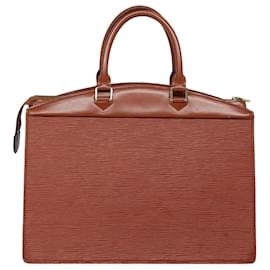 Louis Vuitton-LOUIS VUITTON Bolso de Mano Epi Riviera Marrón M48183 LV Auth 79500-Castaño