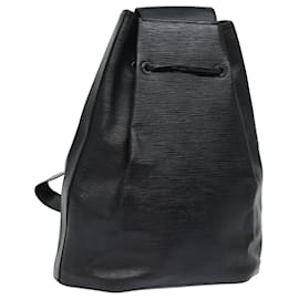 Louis Vuitton-LOUIS VUITTON Epi Mochila Bolsa de Ombro Preta M80153 LV Auth bs15287-Preto