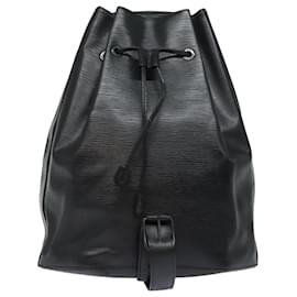 Louis Vuitton-LOUIS VUITTON Epi Sac À Dos Sac À Épaule Noir M80153 LV Auth bs15287-Noir