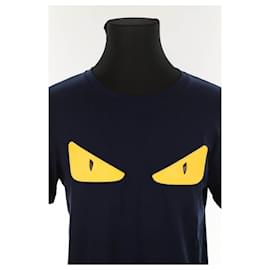 Fendi-Cotton T-shirt-Blue
