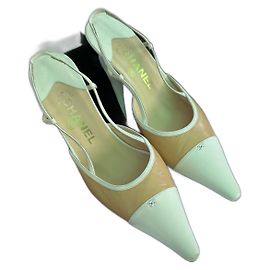 Chanel New Vintage Heels - Size 38 Cream