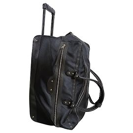 Valigia trolley Balenciaga in tela nera e pelle Nero