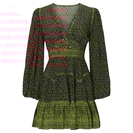 Ulla Johnson-Ulla Johnson Brown Multi Agate Print Hayana Dress-Brown