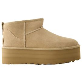 W Classic Ultra Mini Plattform Stiefeletten - UGG - Leder - Sand Braun