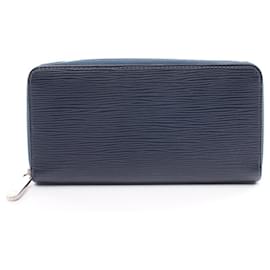 Louis Vuitton-Carteira Zippy de couro Louis Vuitton Long Wallet M61873 em muito bom estado-Azul