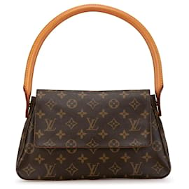 Louis Vuitton-Louis Vuitton Brown Monogram Looping Mini-Brown