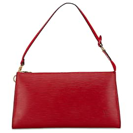 Louis Vuitton-Pochette Acessórios Epi Vermelha Louis Vuitton-Vermelho