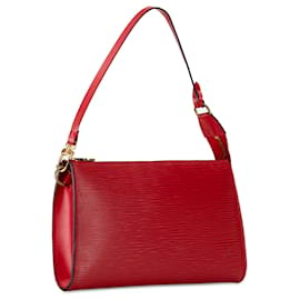 Louis Vuitton-Pochette Accesorios Epi Roja Louis Vuitton-Roja