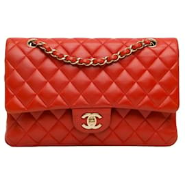 Chanel-KLASSE/ZEITLOSE LEDER CROSSBODY TASCHEN-Rot