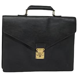 Louis Vuitton-LOUIS VUITTON Epi Serviette Ambassador Bolsa de Negócios Preta M54412 LV Auth 79610-Preto