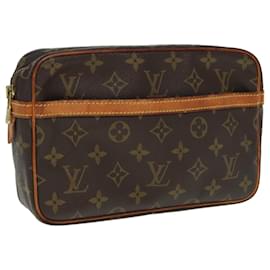 Louis Vuitton-LOUIS VUITTON Monogram Compiegne 23 Clutch Bag M51847 LV Auth 79707-Monogram