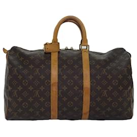 Louis Vuitton-LOUIS VUITTON Monogram Keepall 45 Boston Bag M41428 LV Auth 79092-Monogram