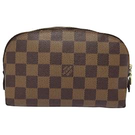 Louis Vuitton-LOUIS VUITTON Pochette Cosmetica PM Damier Ebene N47516 Auth LV 79661-Altro