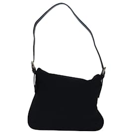 Fendi-FENDI Mamma Baguette Sac à épaule Nylon Noir Auth 79364-Noir