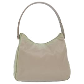 Prada-PRADA Schultertasche Nylon Beige Auth 79553-Beige