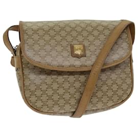 Céline-Sac à épaule en toile Macadam CELINE beige Auth 79104-Beige