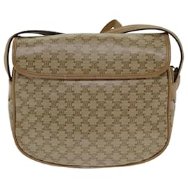 Céline-CELINE Macadam Canvas Schultertasche Beige Auth 79104-Beige