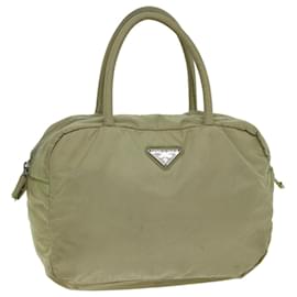 Prada-PRADA Hand Bag Nylon Beige Auth 78330-Beige