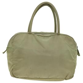 Prada-PRADA Hand Bag Nylon Beige Auth 78330-Beige