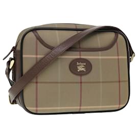 Autre Marque-Burberrys Nova Check Shoulder Bag Canvas Beige Auth 79685-Beige