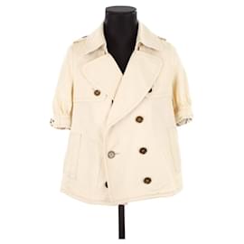 Burberry-Giacca di cotone-Beige