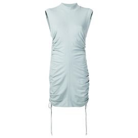 T By Alexander Wang Alexander Wang T ruched drawstring body con dress Light green