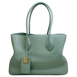 Salvatore Ferragamo-Salvatore Ferragamo Light Sage Leather Tote-Green