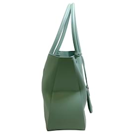 Salvatore Ferragamo-Salvatore Ferragamo Light Sage Leather Tote-Green