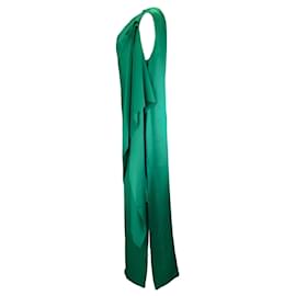 Prabal Gurung-Prabal Gurung Emerald One Shoulder Silk Gown-Green
