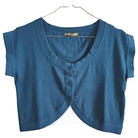 Bottega Veneta Cache-Coeur en Maille de Coton Bleu Clair Bleu Bleu clair