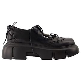 Baskets Ghillie Brogue - Simone Rocha - Cuir - Noir Noir
