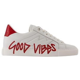 Die Flash Good Vibes Sneakers - Zadig & Voltaire - Leder - Weiß Weiß