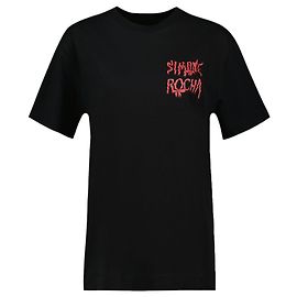 T-shirt a maniche corte con nastro - Simone Rocha - Cotone - Nero Nero