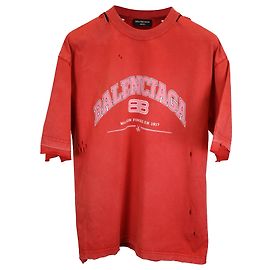 Camiseta Balenciaga Maison Balenciaga em algodão vermelho Vermelho