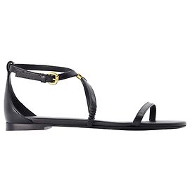 Sandali Harness - Alexander McQueen - Pelle - Nero/Oro Nero