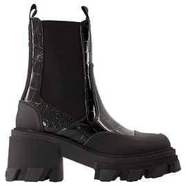 Botas Chelsea Float - Alexander McQueen - Cuero - Negro Negro