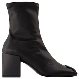Botines de Reedición - Courreges - Cuero Sintético - Negro Negro