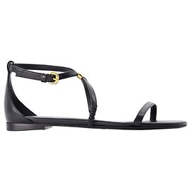 Sandali Harness - Alexander McQueen - Pelle - Nero/Oro Nero