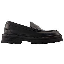 Adriano Slipper - Versace - Leder - Schwarz Schwarz