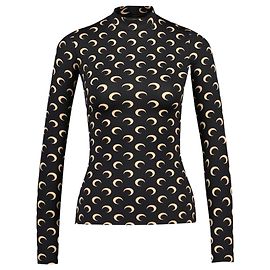 T-shirt Second Skin Moon Jersey - Marine Serre - Sintetico - Nero Nero