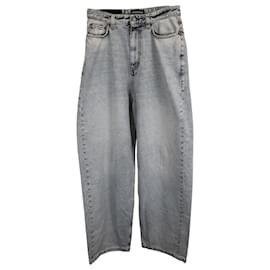 Balenciaga-Balenciaga Pull Up Baggy Pants in Light Blue Blue Cotton-Blue,Light blue